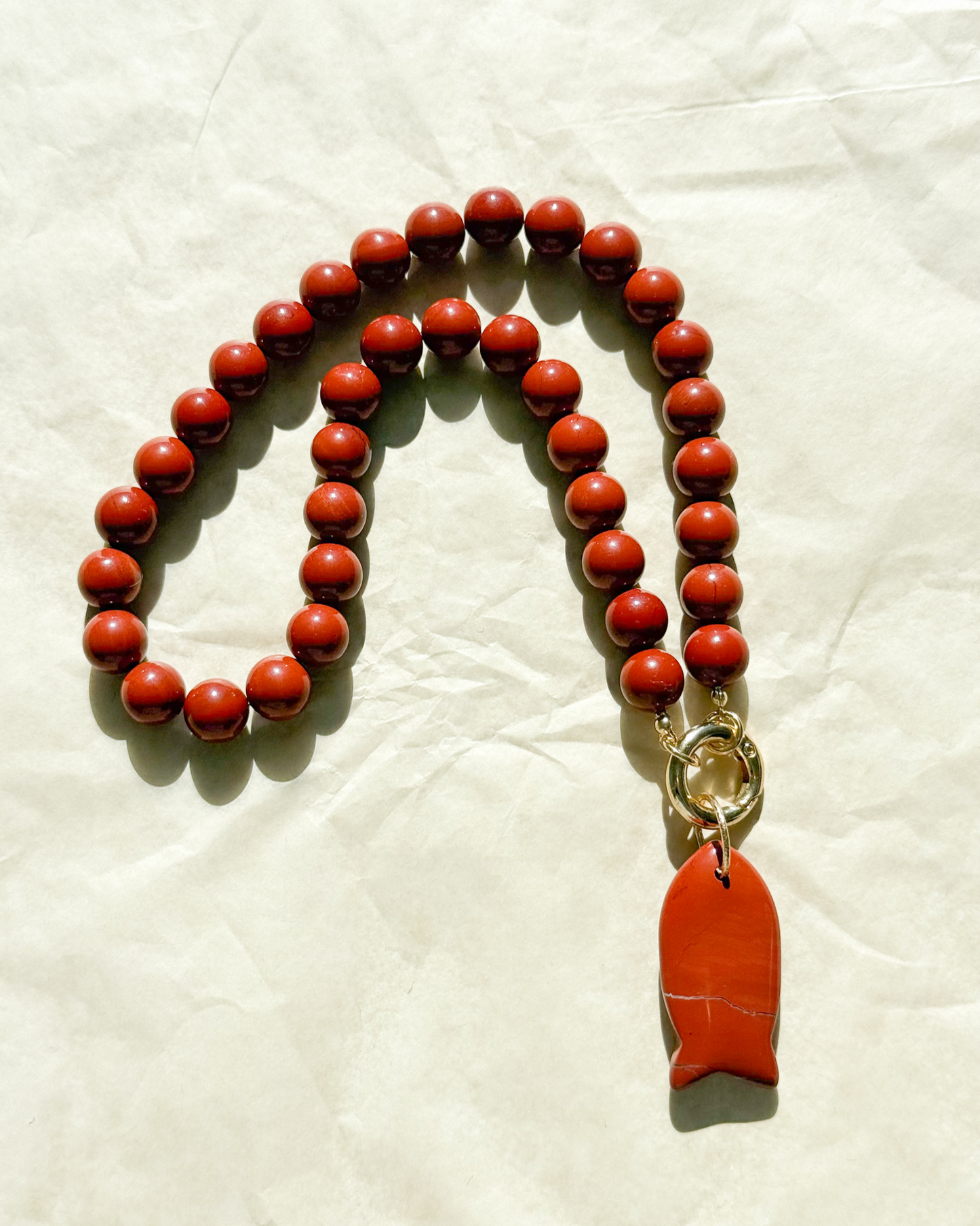 Red Jasper Charm Necklace
