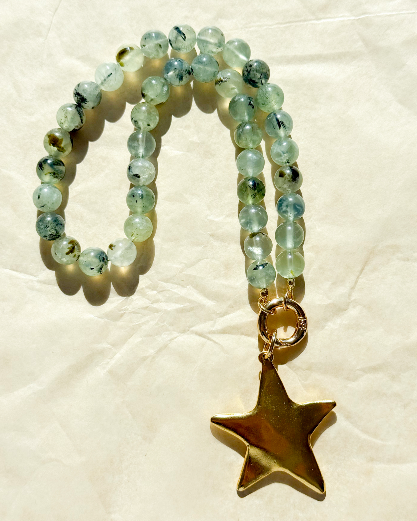 Prehnite Charm Necklace