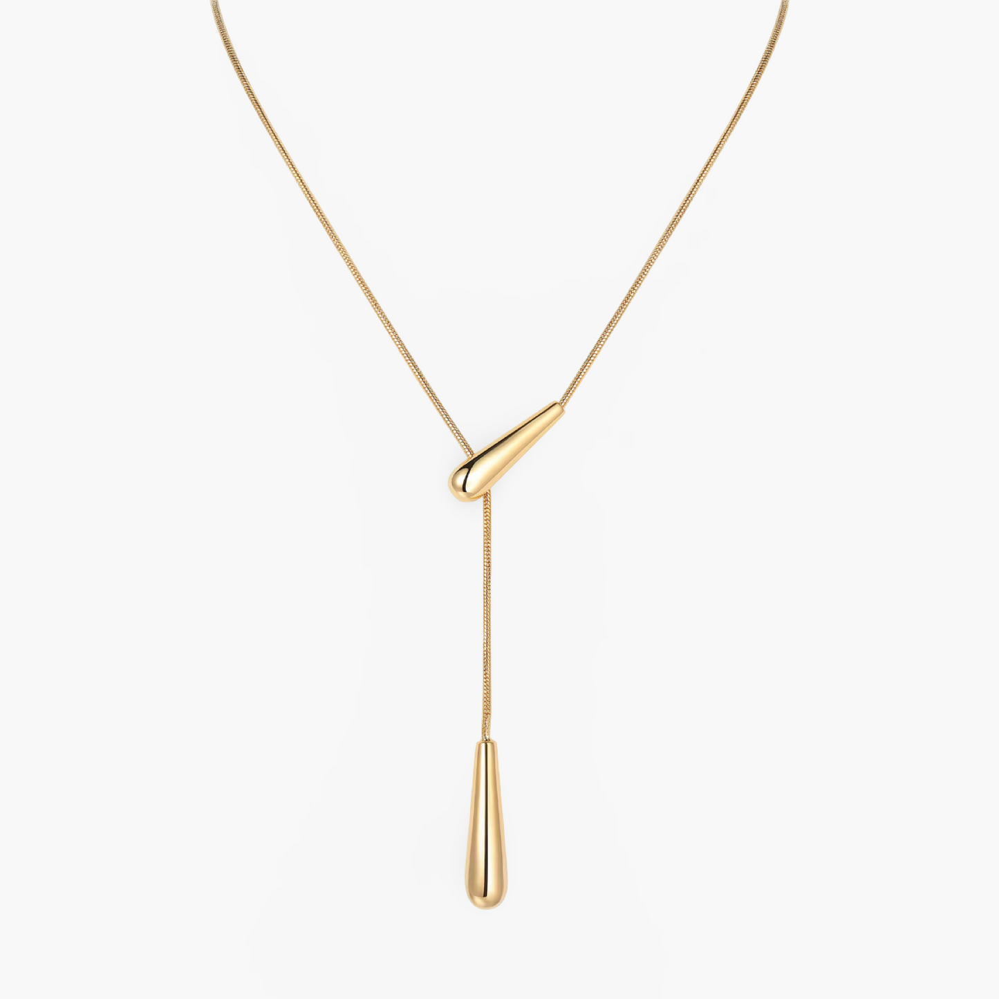 Gold Lariat Necklace