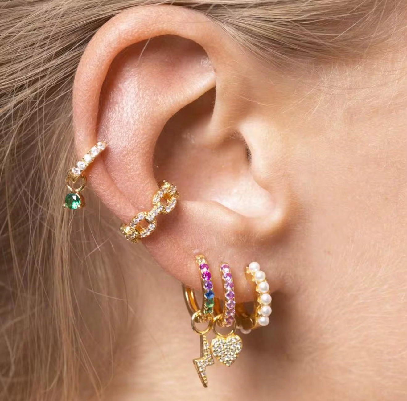 CZ Link Ear Cuff