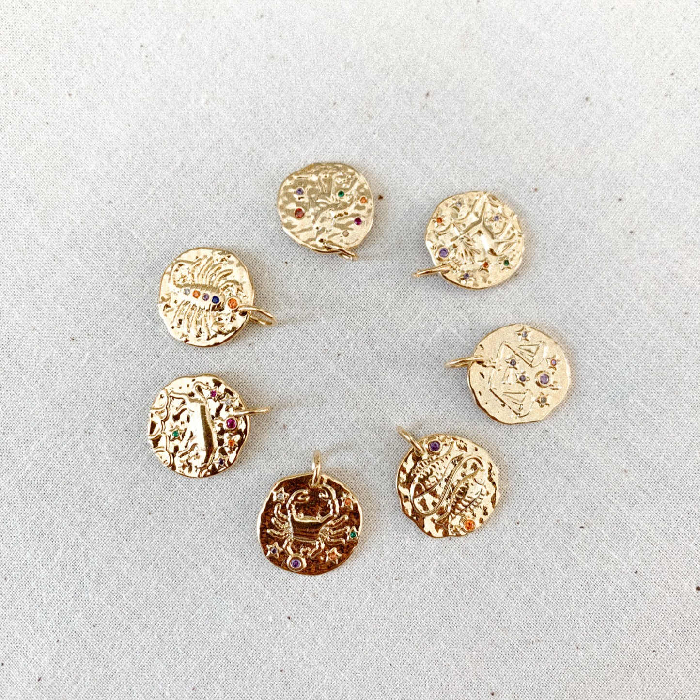 Round Zodiac Charm