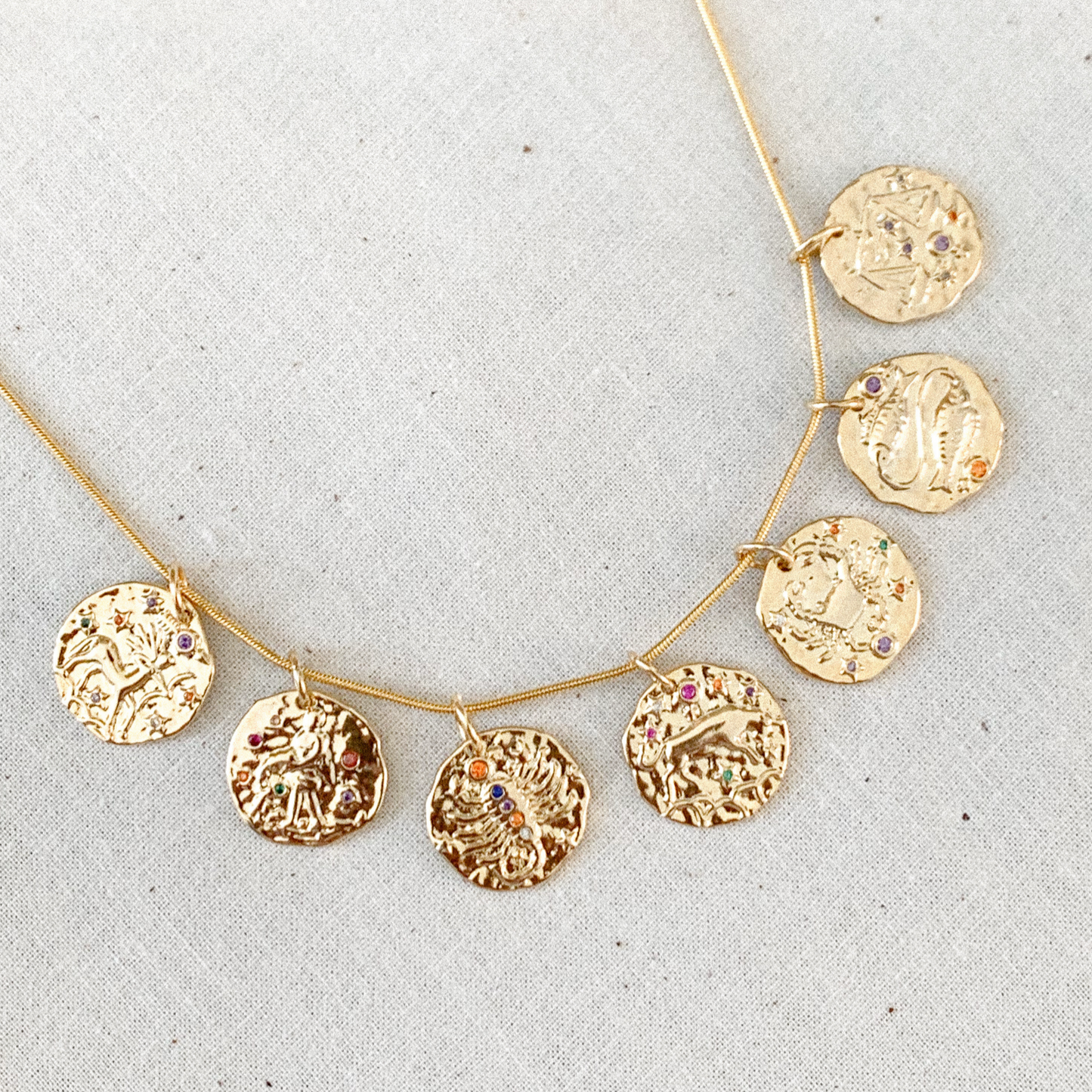 Round Zodiac Charm