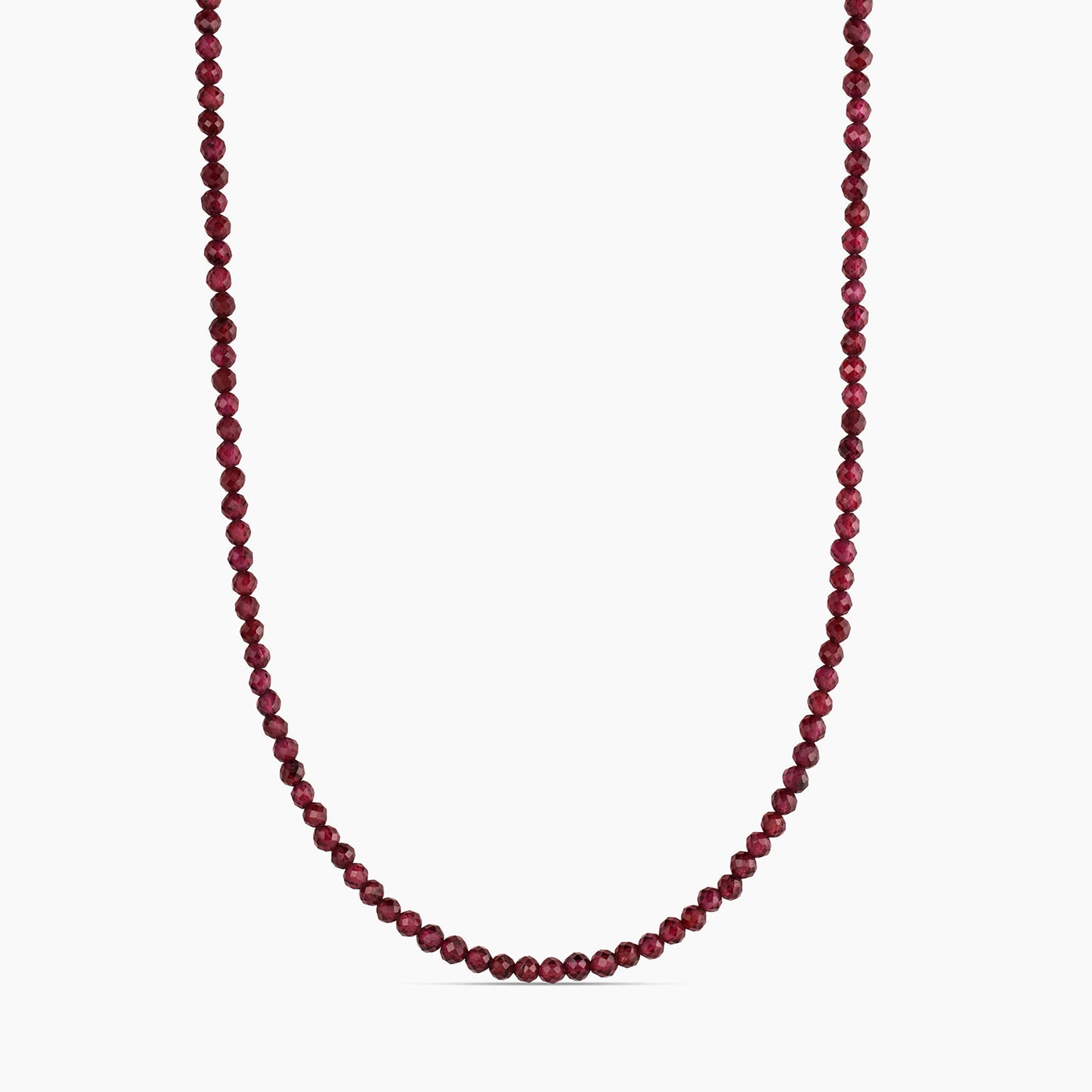 4mm Red Garnet Necklace