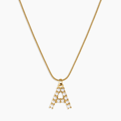 Pearl Initial Necklace