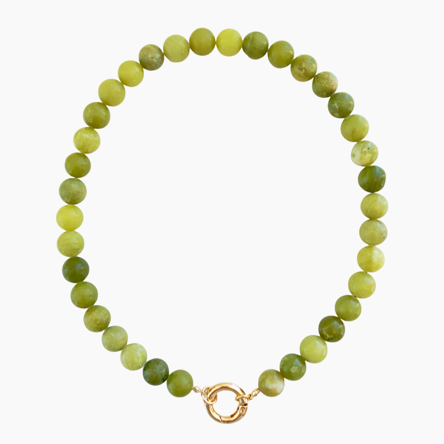 Green Jade Charm Necklace