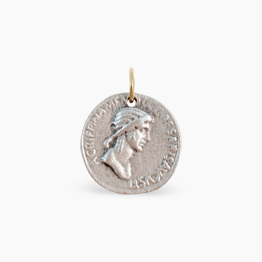 Silver Coin Charm