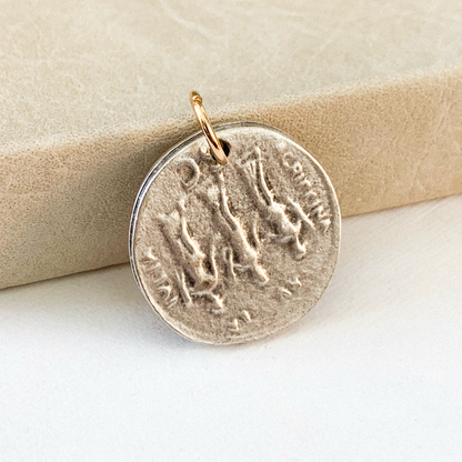 Silver Coin Charm