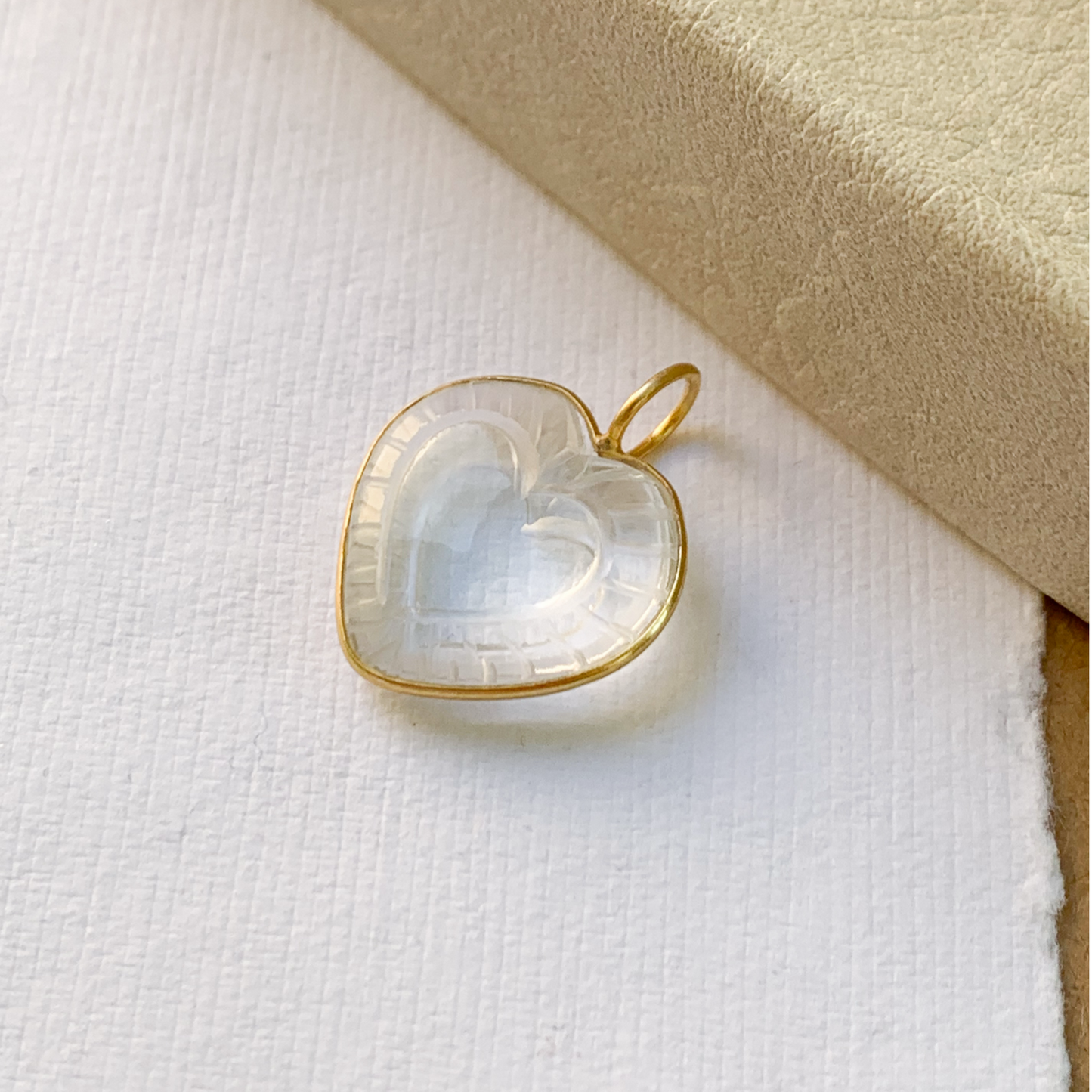 Quartz Heart Charm