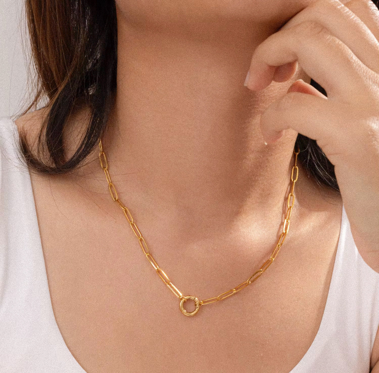 Paperclip Charm Necklace