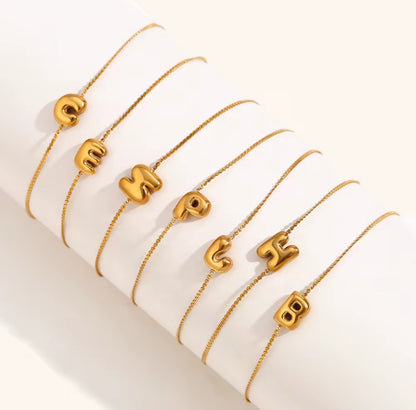 Bubble Initial Bracelet
