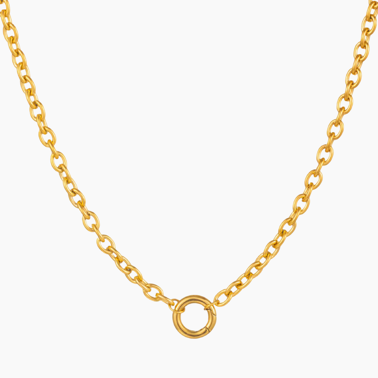 Cable Chain Charm Necklace